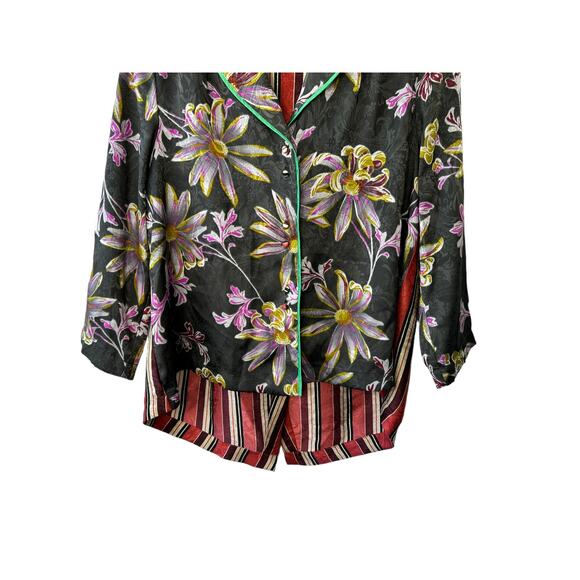 Anthropologie Eloise Juniper Floral Pyjama Top Blouse Women's XS - Picture 6 of 8